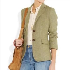 J. Crew Hacking Green Tweed Jacket 2